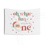 The oh what fun backdrop in a wider landscape shape, with the vintage Santa and dots on white.